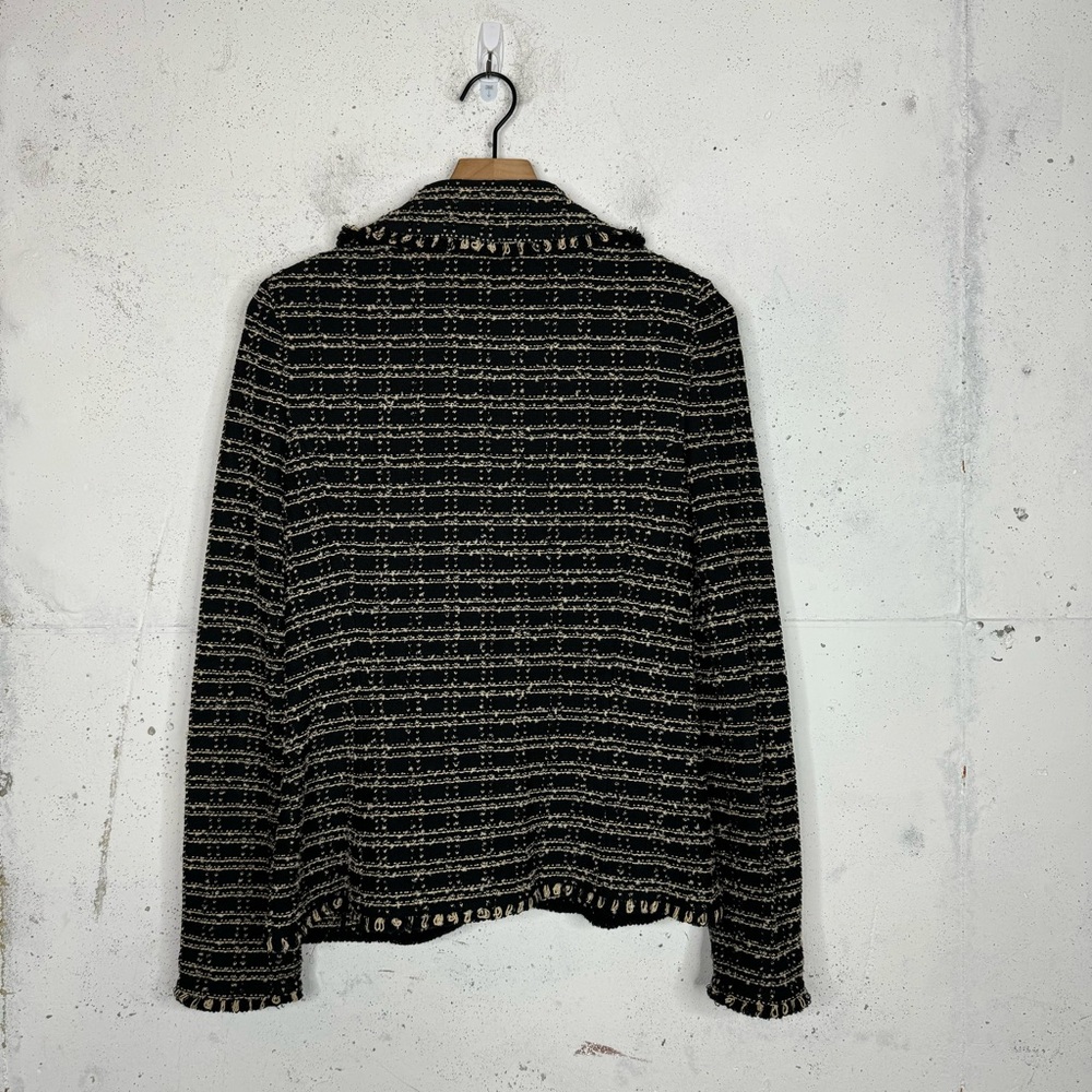 St John Boucle Tweed Knit Notch Lapel Button Front Blazer Jacket Buttons 8 - Picture 11 of 12